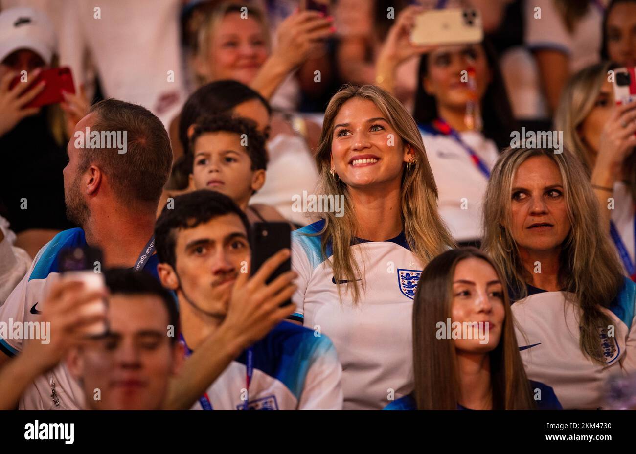 Doha, Qatar. 25th Nov, 2022.  Eric Dier's fiancee Anna Modler England - USA World Cup 2022 in Qatar 25.11.2022 Credit: Moritz Muller/Alamy Live News Stock Photo