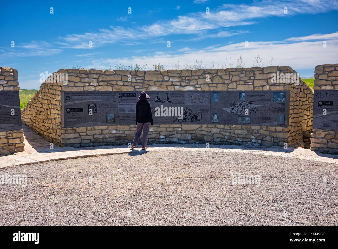 Crow Agency, MT, USA June 23, 2022 Tourist visit Little Bighorn