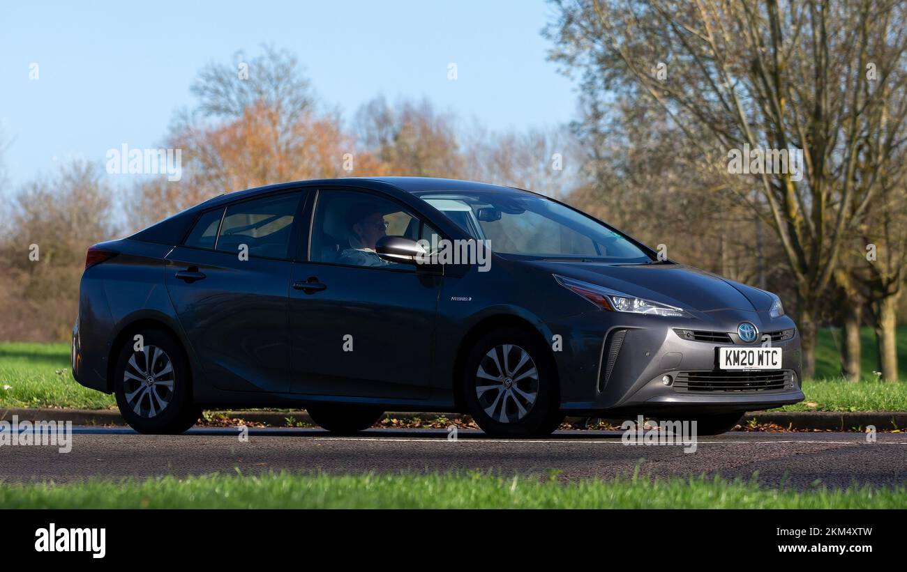 2020 hybrid electric Toyota Prius car Stock Photo