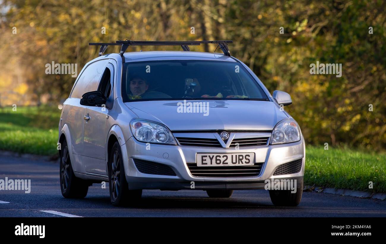 2012 silver Vauxhall Astra diesel engine car Stock Photo