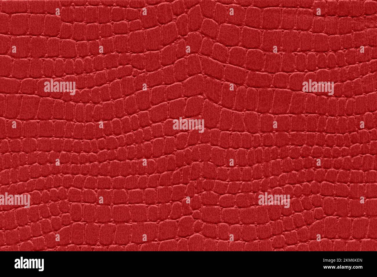 Red reptile skin. crocodile leather texture background Stock Photo
