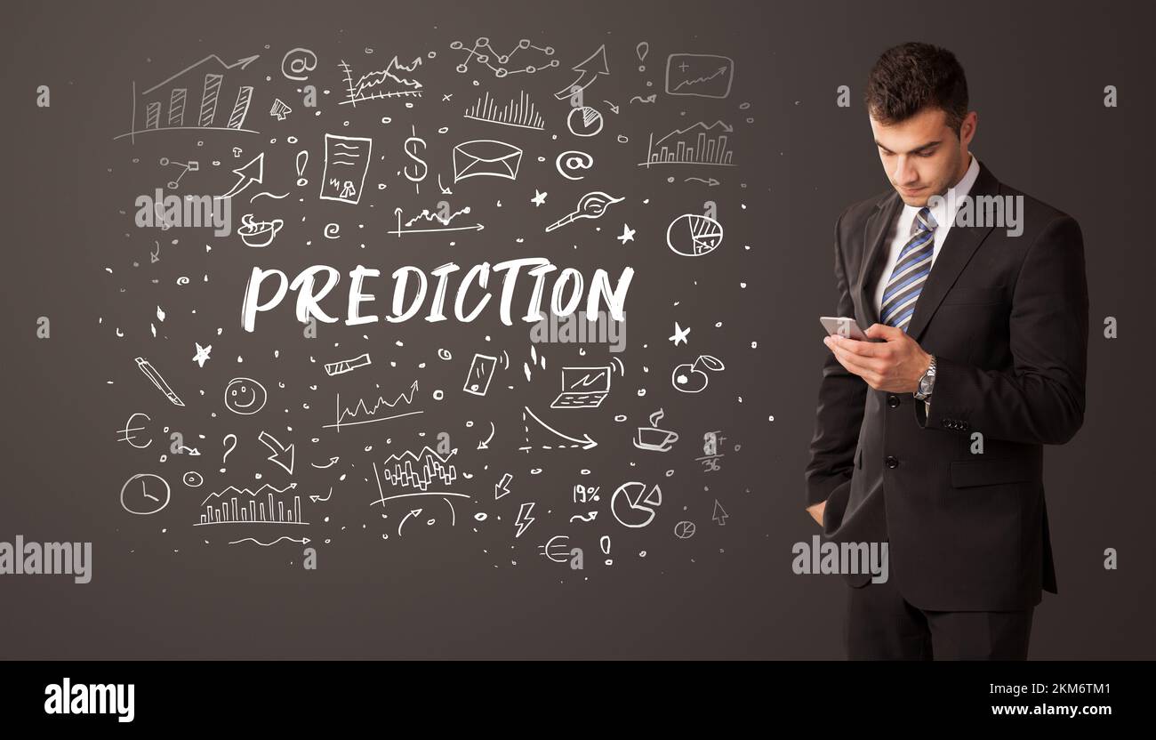 Businessman thinking with educational inscription Stock Photo - Alamy