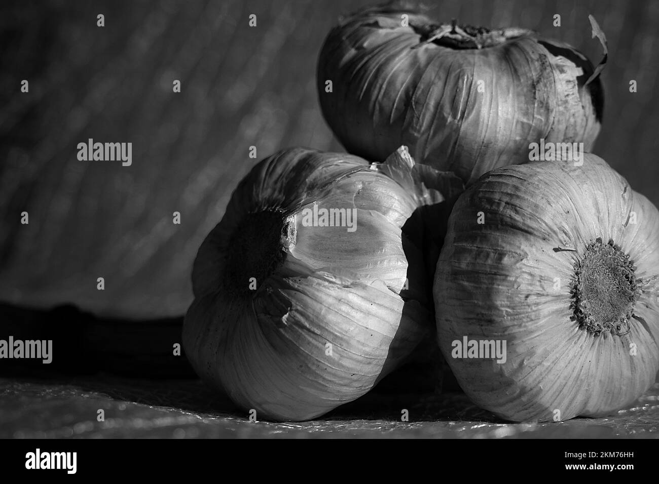 garlic in black and white Stock Photo Alamy