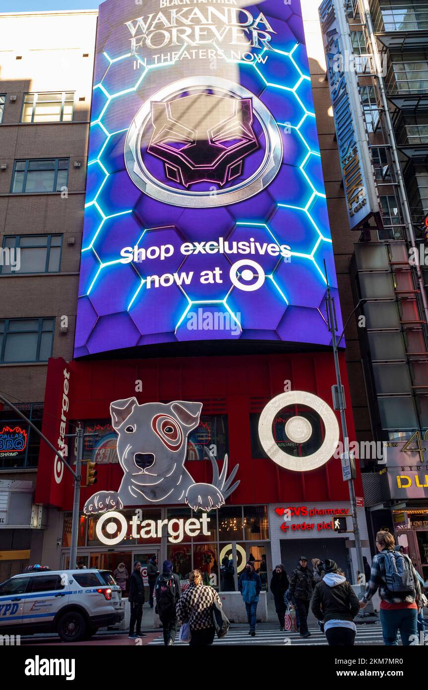 The Target store in Times Square in New York on Sunday, November 20, 2022. (© Richard B. Levine) Stock Photo