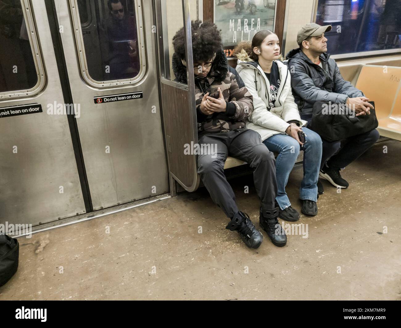 Weekend subway ridership in New York on Sunday, November 20, 2022. (© Richard B. Levine) Stock Photo