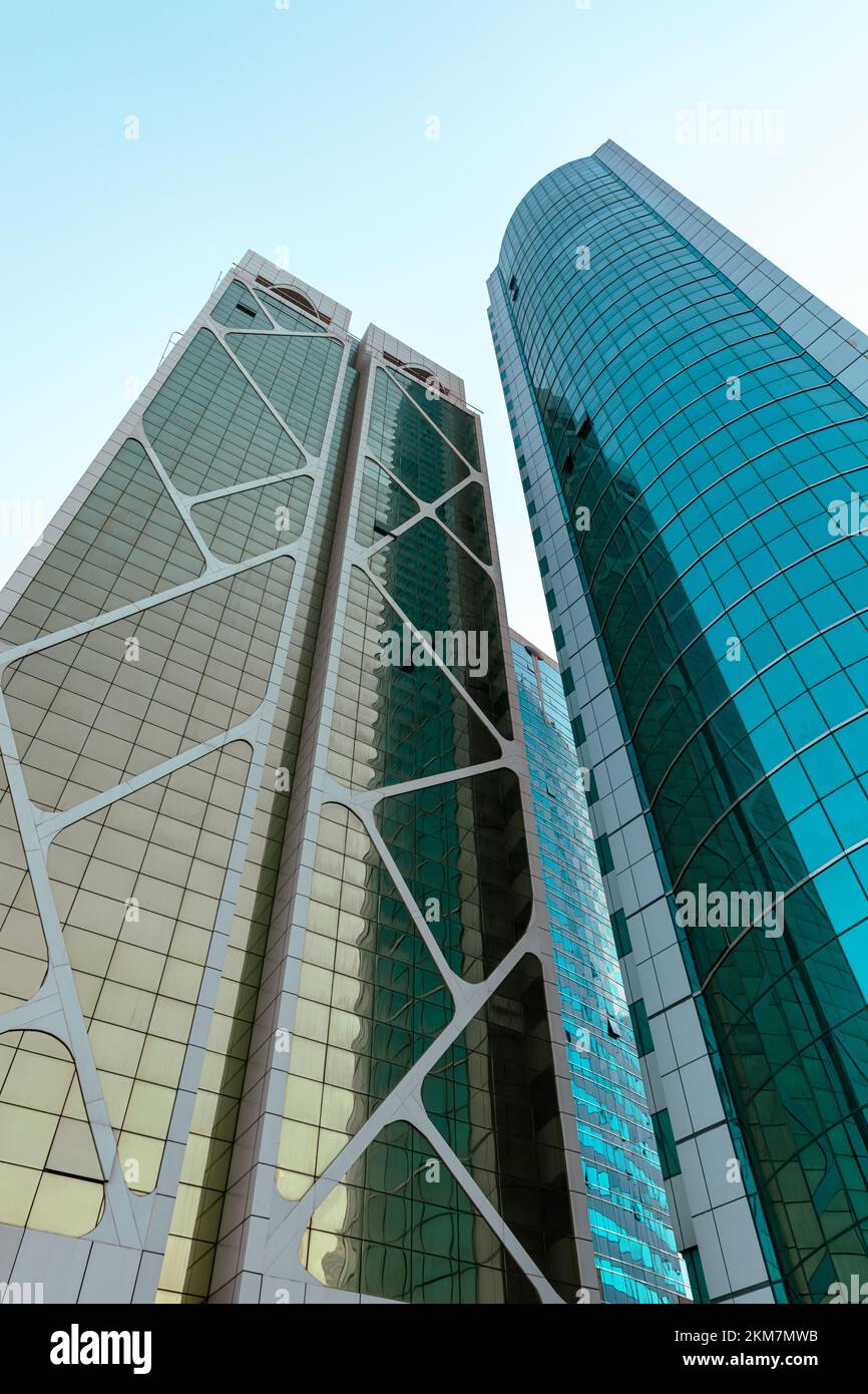 ABU DHABI, UAE NOVEMBER 13, 2022 Streets and Skyscrapers. Tall