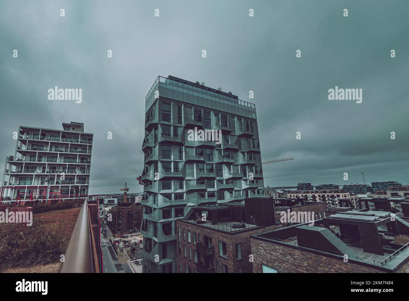 modern architecture in Copenhagen, view from the roof Stock Photo