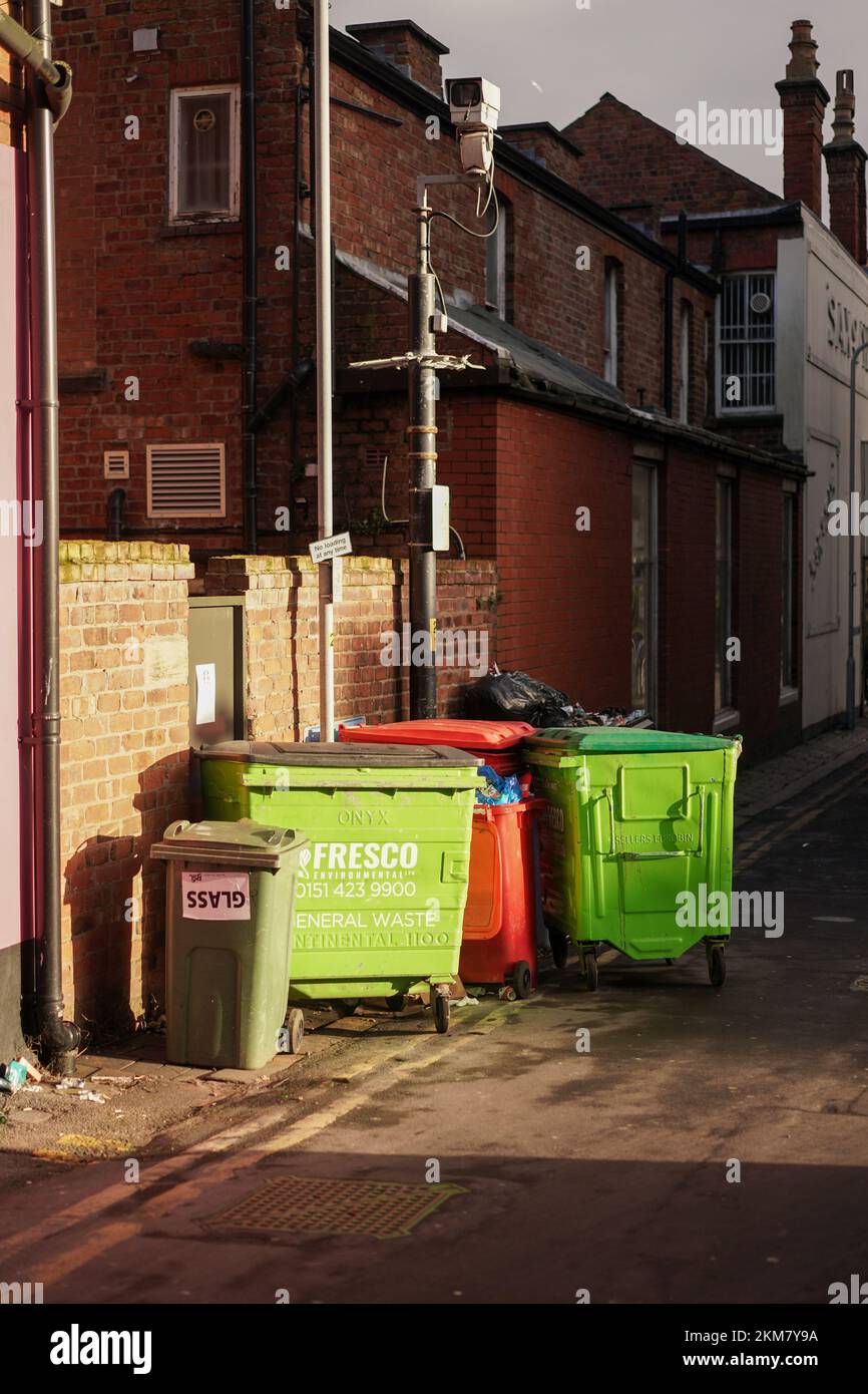 Shop waste disposal bins Stock Photo Alamy