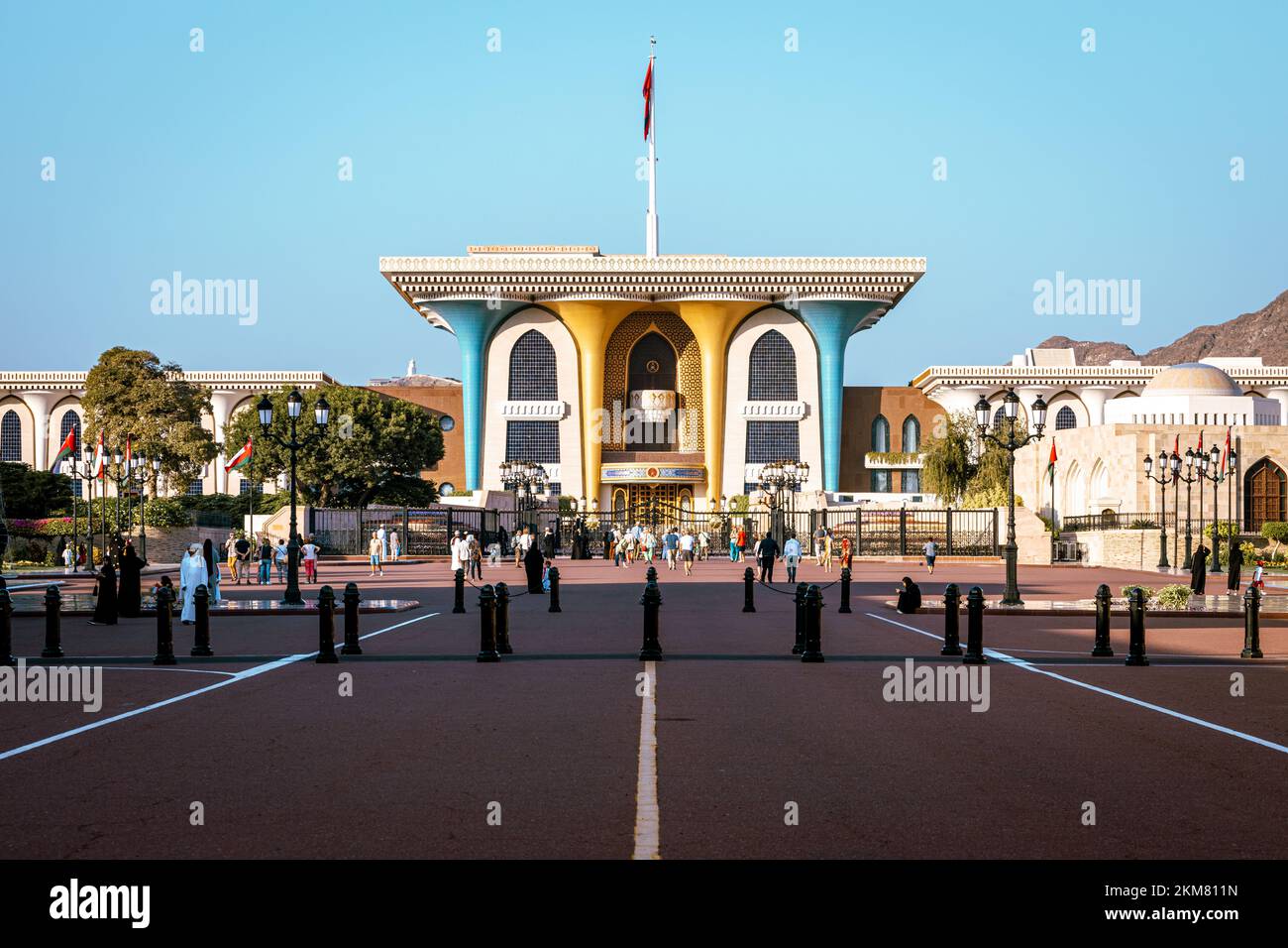 MUTRAH, MUSCAT, OMAN - NOVEMBER 14, 2022: Al Alam Sultan Palace in ...