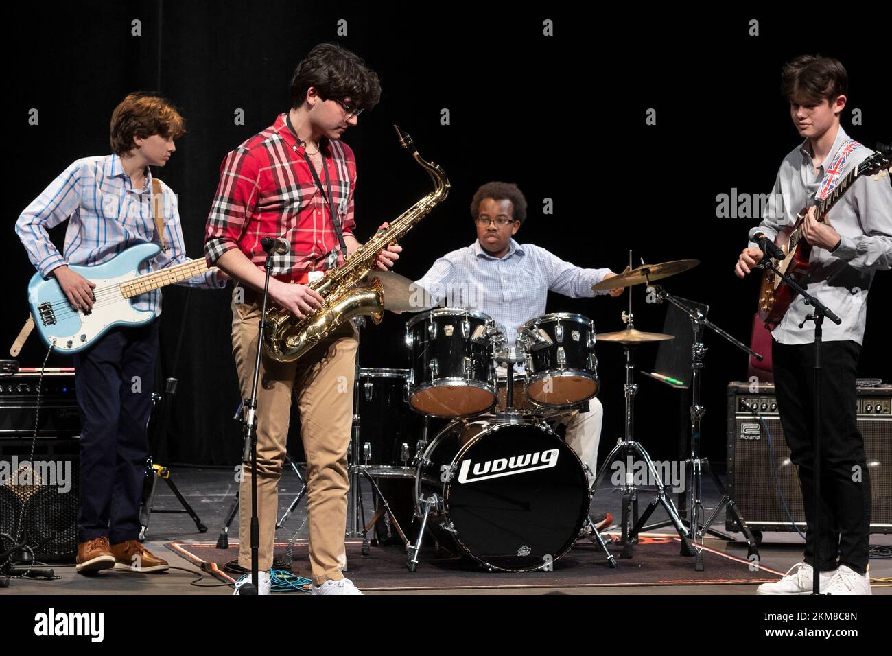 American High School Student Jazz Band Stock Photo Alamy