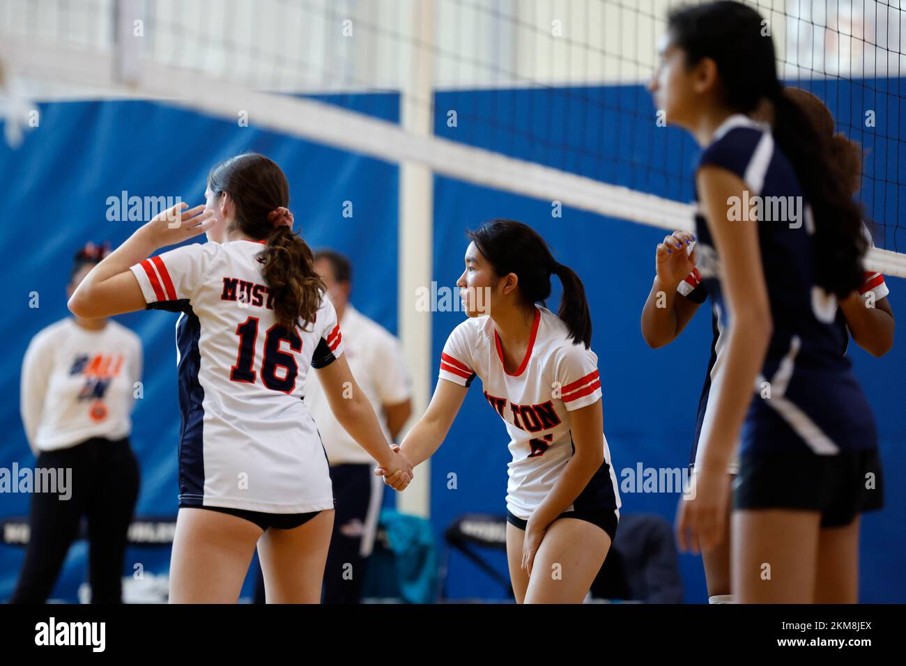 High School Sports Girls Volleyball Stock Photo Alamy
