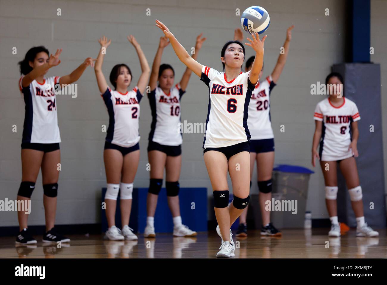 High School Sports Girls Volleyball Stock Photo Alamy