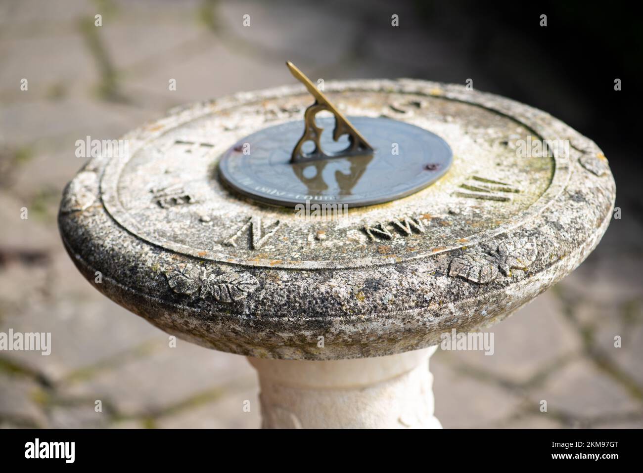 Sundial UK Garden Ornament Timepiece Stock Photo
