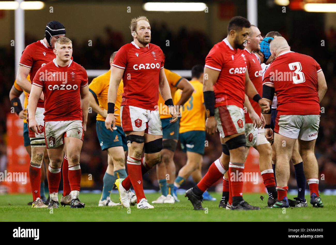 Rugby Union - International - Wales v Australia - Principality Stadium, Cardiff, Wales, Britain - November 26, 2022 Wales' Alun Wyn Jones reacts Action Images via Reuters/Andrew Couldridge Stock Photo