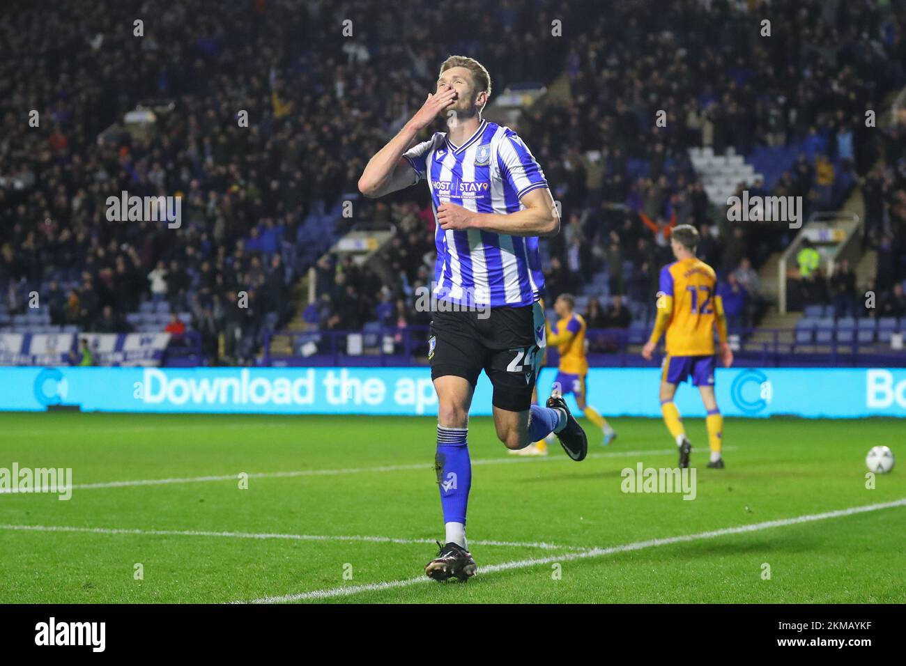 Michael Smith 24 of Sheffield Wednesday celebrates his goal to make it