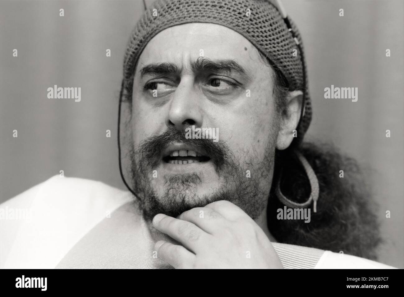 Egberto  Gismonti, Brazilian composer, guitarist and pianist, interview, Cologne, 1993 Stock Photo