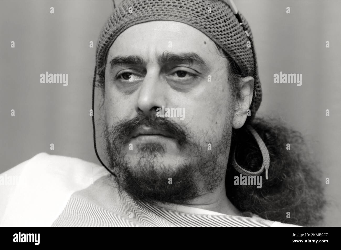 Egberto  Gismonti, Brazilian composer, guitarist and pianist, interview, Cologne, 1993 Stock Photo