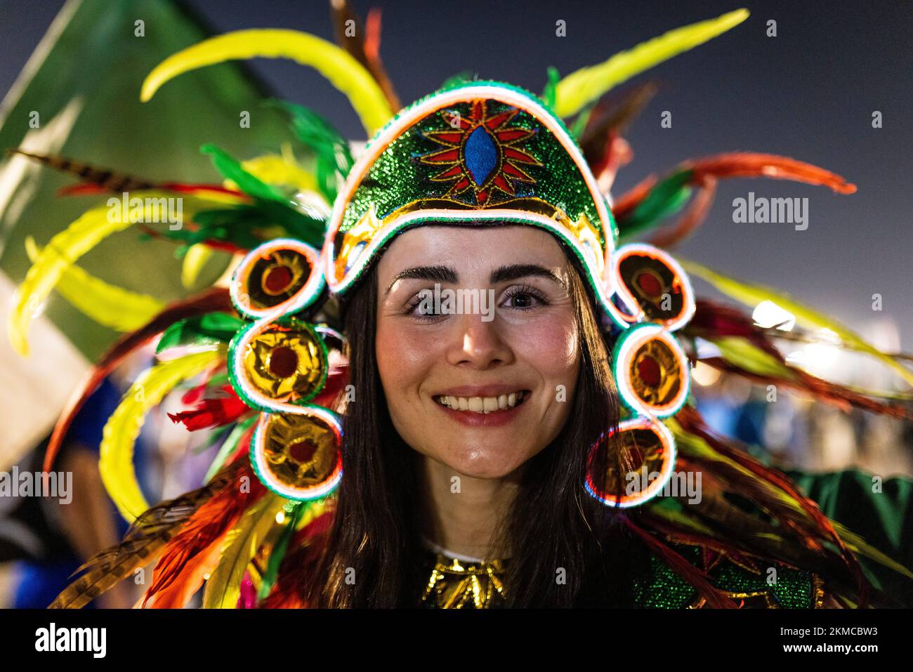 Doha, Qatar. 26th Nov, 2022. Mexican Fan infront of the Lusail Stadium