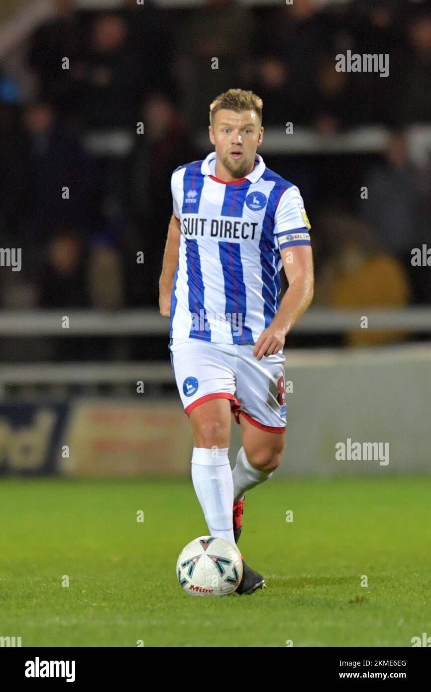 Hartlepool, UK. 19th Nov, 2022. Hartlepool United's Nicky Featherstone during the FA Cup Second Round match between Hartlepool United and Harrogate Town at Victoria Park, Hartlepool on Saturday 26th November 2022. (Credit: Scott Llewellyn | MI News) Credit: MI News & Sport /Alamy Live News Stock Photo
