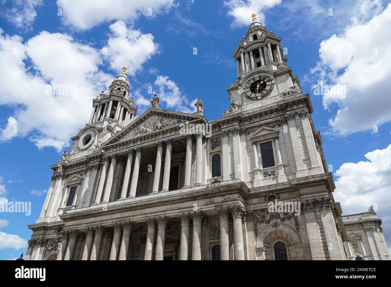 West front of St Paul's Cathedral in London England United Kingdom UK Stock Photo
