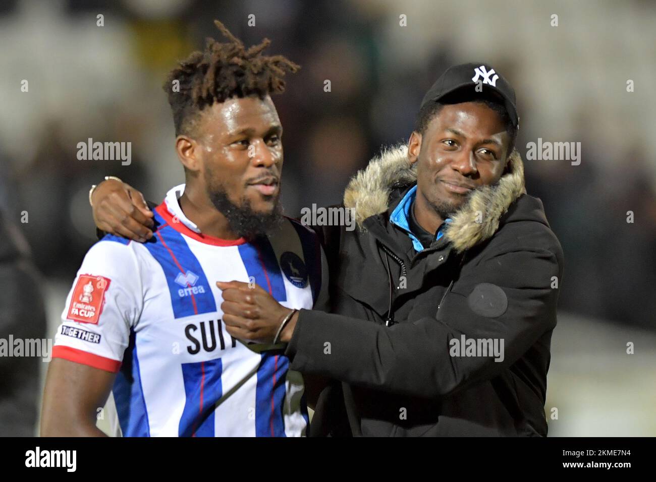Hartlepool, UK. 19th Nov, 2022. during the FA Cup Second Round match between Hartlepool United and Harrogate Town at Victoria Park, Hartlepool on Saturday 26th November 2022. (Credit: Scott Llewellyn | MI News) Credit: MI News & Sport /Alamy Live News Stock Photo