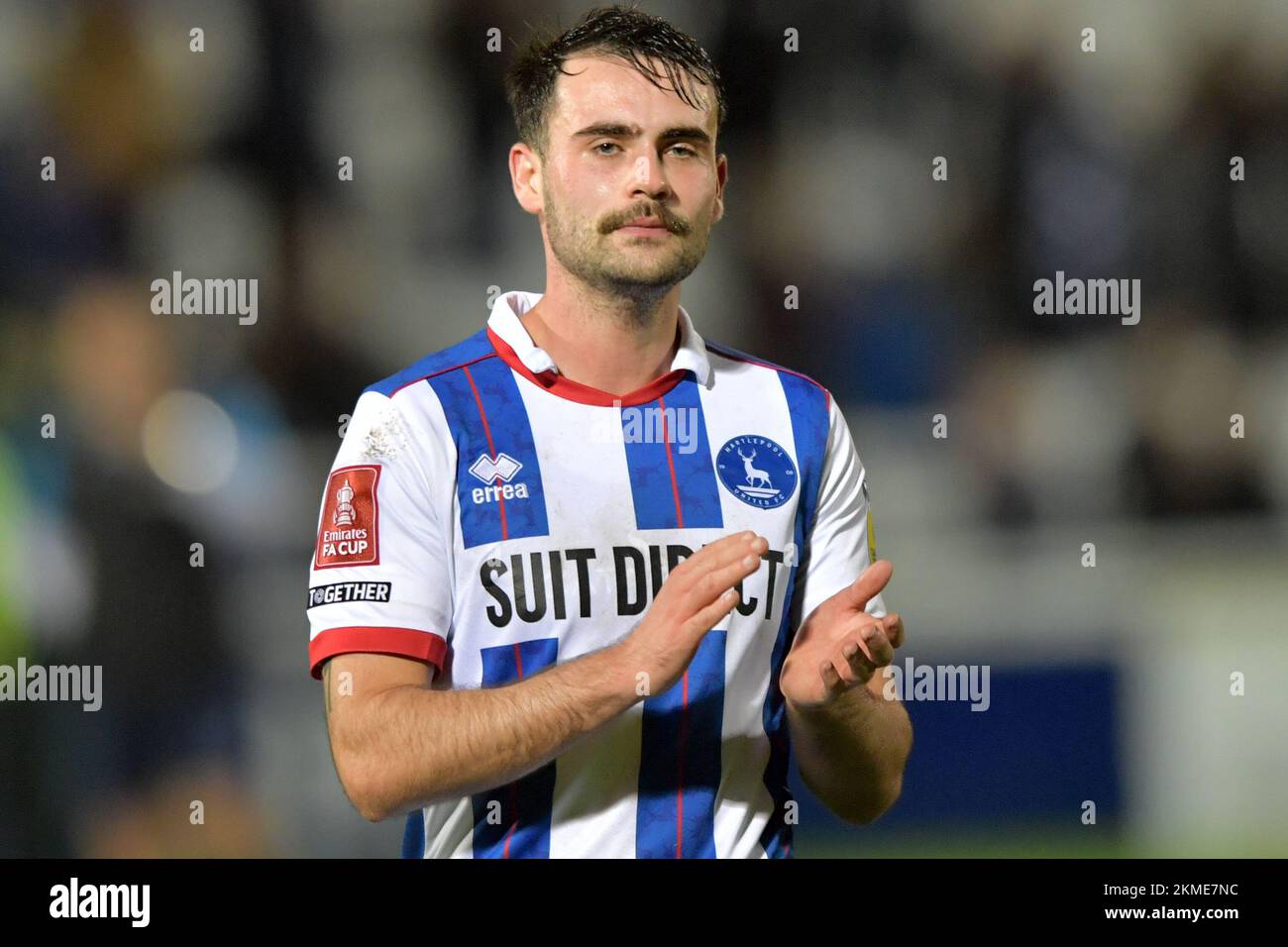 Hartlepool, UK. 19th Nov, 2022. during the FA Cup Second Round match between Hartlepool United and Harrogate Town at Victoria Park, Hartlepool on Saturday 26th November 2022. (Credit: Scott Llewellyn | MI News) Credit: MI News & Sport /Alamy Live News Stock Photo