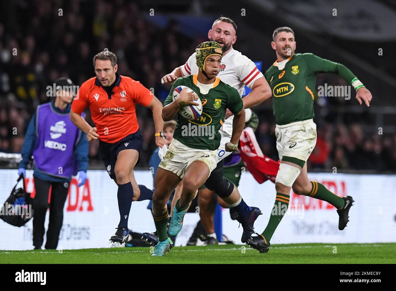 KurtLee Arendse of South Africa makes a break during the Autumn