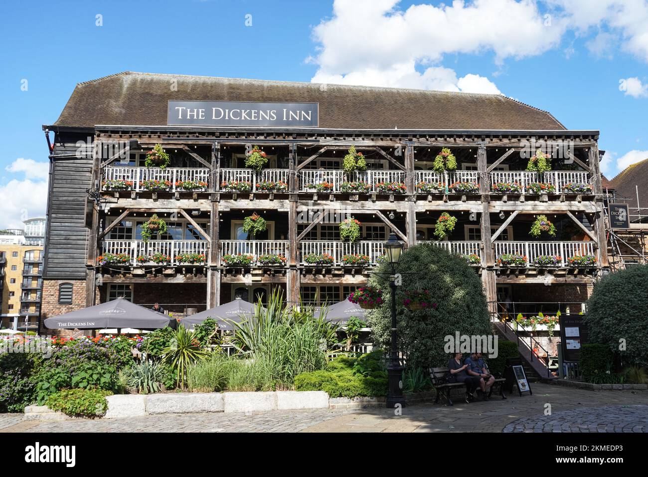The Dickens Inn bar and restaurant in St Katharine Docks, London England United Kingdom UK Stock Photo