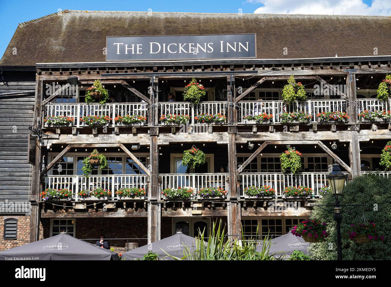 The Dickens Inn bar and restaurant in St Katharine Docks, London England United Kingdom UK Stock Photo
