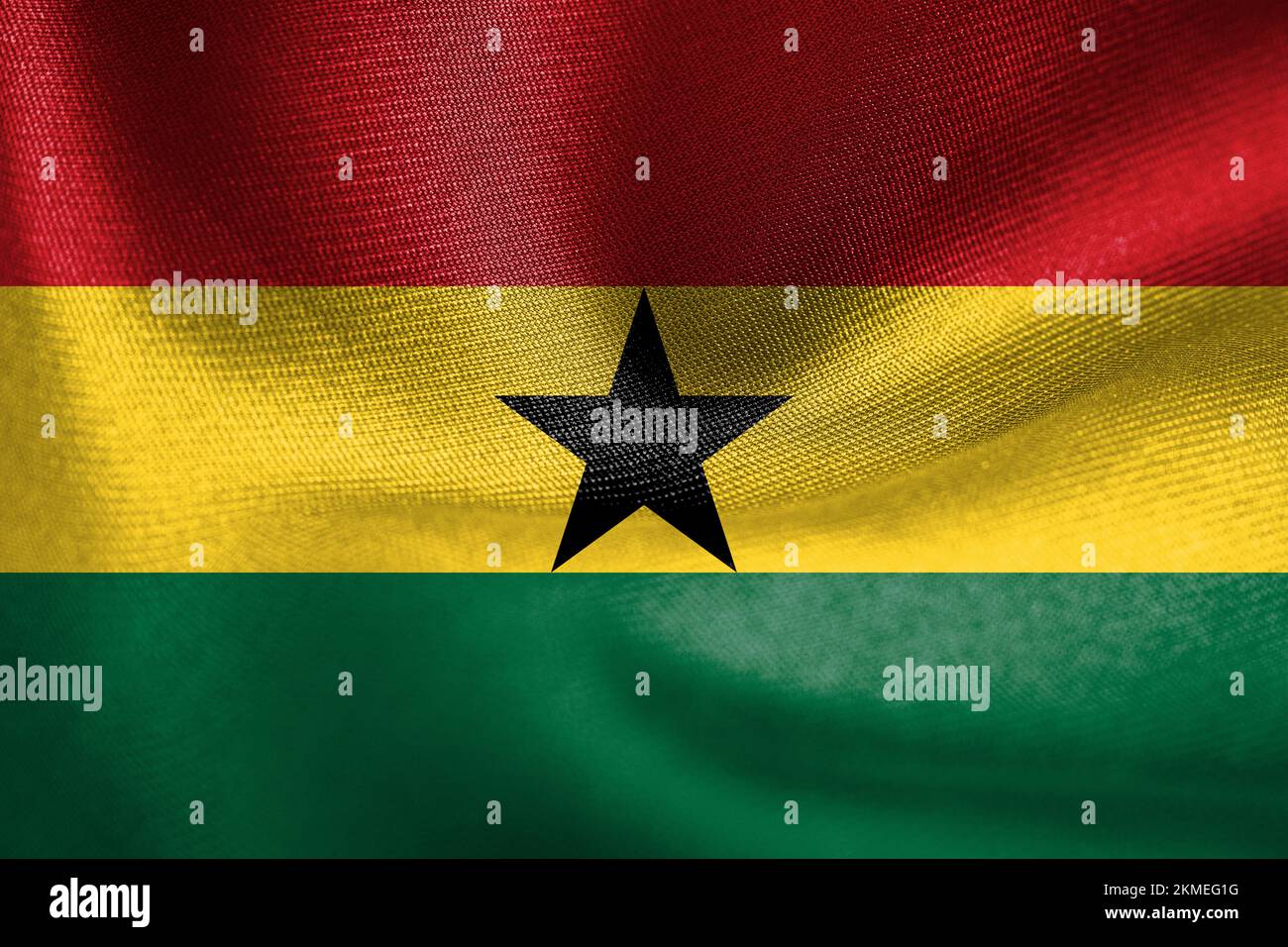 National flag Ghana, Ghana flag, fabric flag Ghana, 3D work and 3D ...