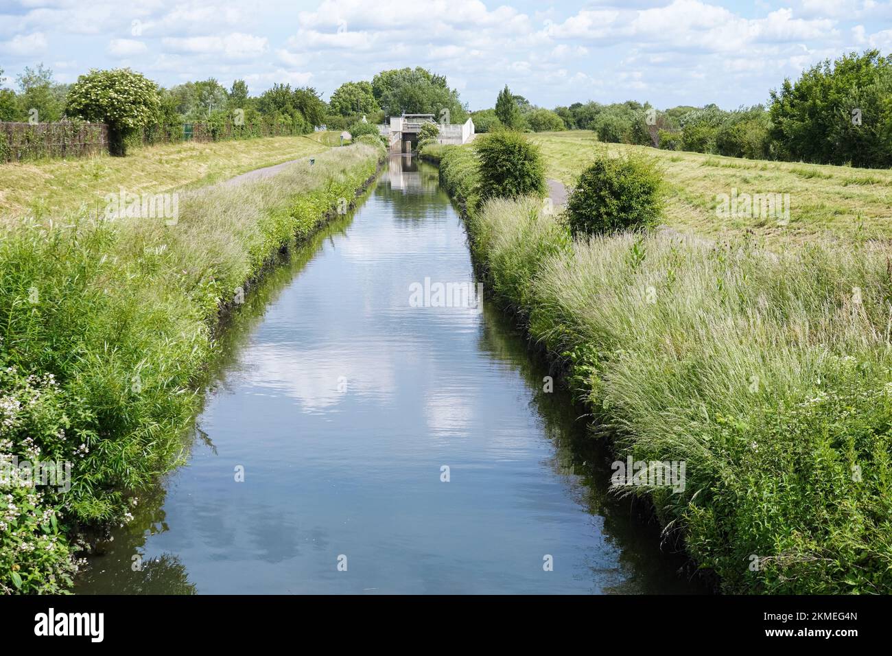 Beam River, also known as the River Rom in Dagenham, London England United Kingdom UK Stock Photo