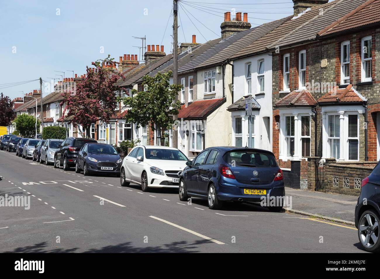 Terraced houses in Romford, East London, England United Kingdom UK