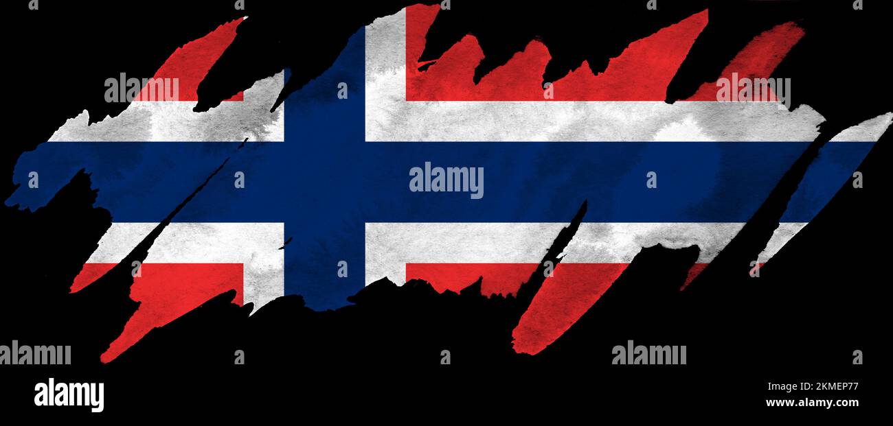 Abstract symbol of the flag Norway on a black background Stock Photo ...