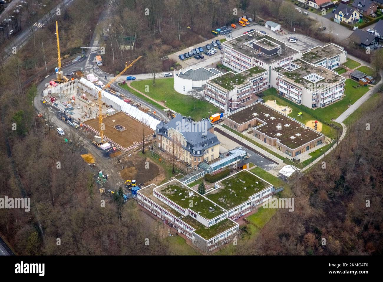  Aerial view, construction site at Schmallenbach-Haus senior citizens Illustration 