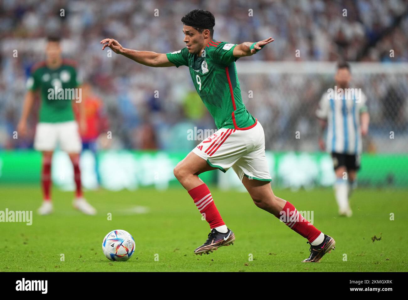 Raul Jimenez of Mexico during the FIFA World Cup, Qatar. , 