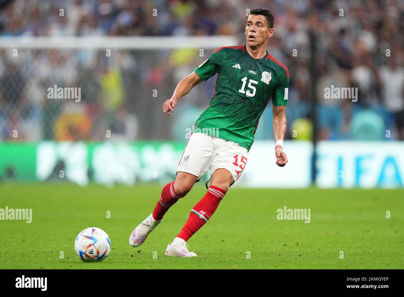 Hector Moreno of Mexico during the FIFA World Cup, Qatar. , . in Lusail, Qatar. (Photo by Bagu Blanco/PRESSIN) Credit: Sipa USA/Alamy Live News Stock Photo