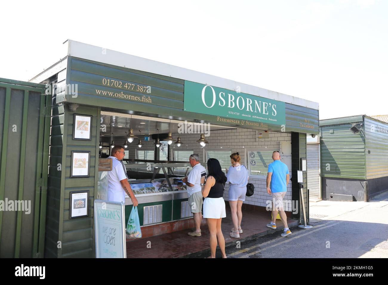 Osborne's cockle and seafood shed on old Leigh-on-Sea, neighbour of Southen-on-Sea, in Essex, UK Stock Photo