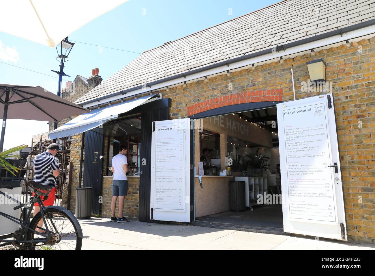 The Hatch coffee shop, on the High Street in Leigh-on-sea, Southend-on-sea, Essex, UK Stock Photo