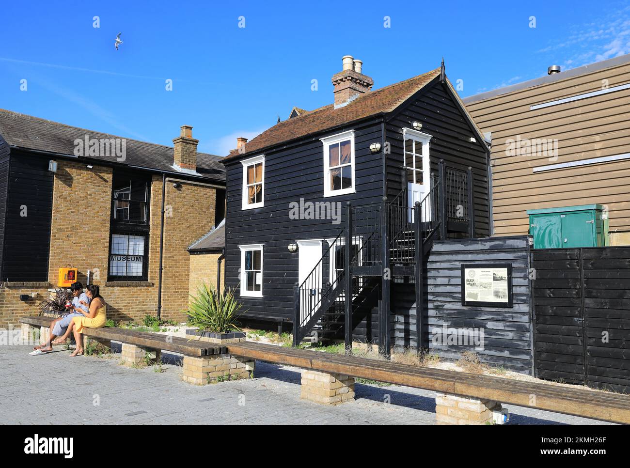 Leigh Heritage Centre & Museum in a restored fisherman's cottage, on the Strand Wharf, in Leigh-on-sea, Essex, UK Stock Photo