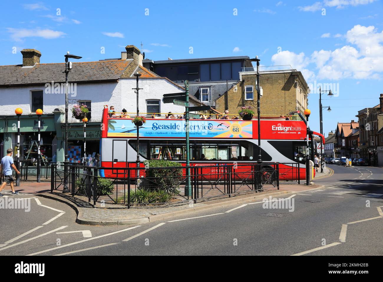 Centre of town in Leigh-on-sea, upmarket neighbour of Southend-on-sea, in Essex, UK Stock Photo