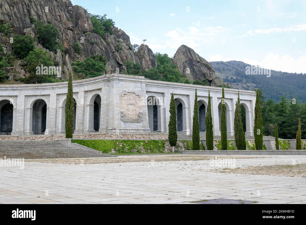 Scenes from the Valley of the Fallen, a Catholic basilica and monumental memorial in Spain Stock Photo