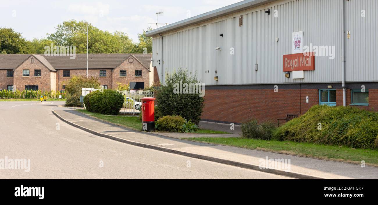NewcastleunderLyme, Staffordshireunited kingdom August, 14, 2022 royal mail logo and customer