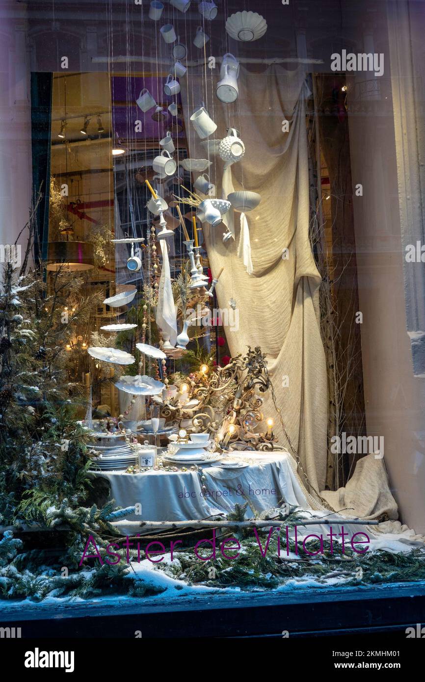 ABC Carpet & Home store has elaborate holiday windows every year, New York City, USA  2022 Stock Photo