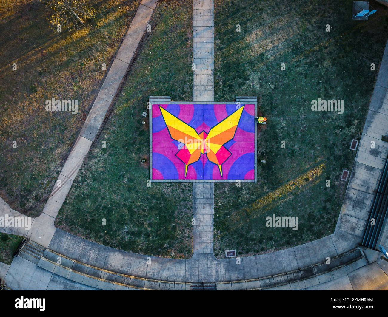 An aerial view of Boyd Park Amphitheater Stock Photo Alamy