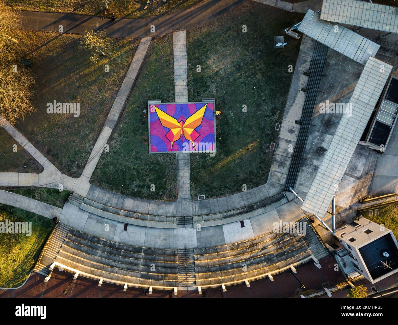 An aerial view of Boyd Park Amphitheater Stock Photo Alamy