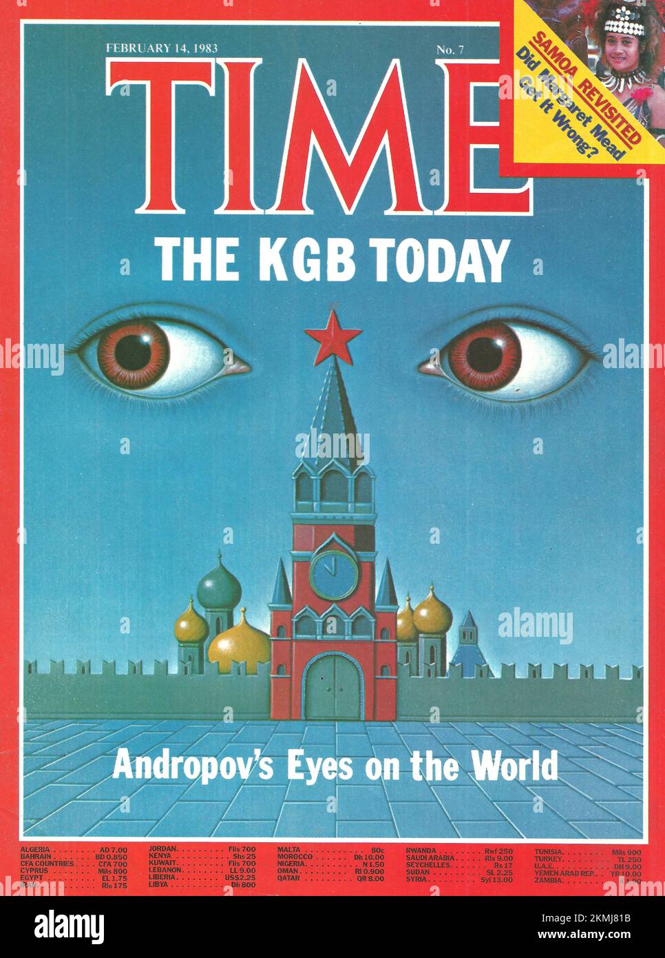 Front page of Time magazine February 14, 1983 The KGB today Stock Photo