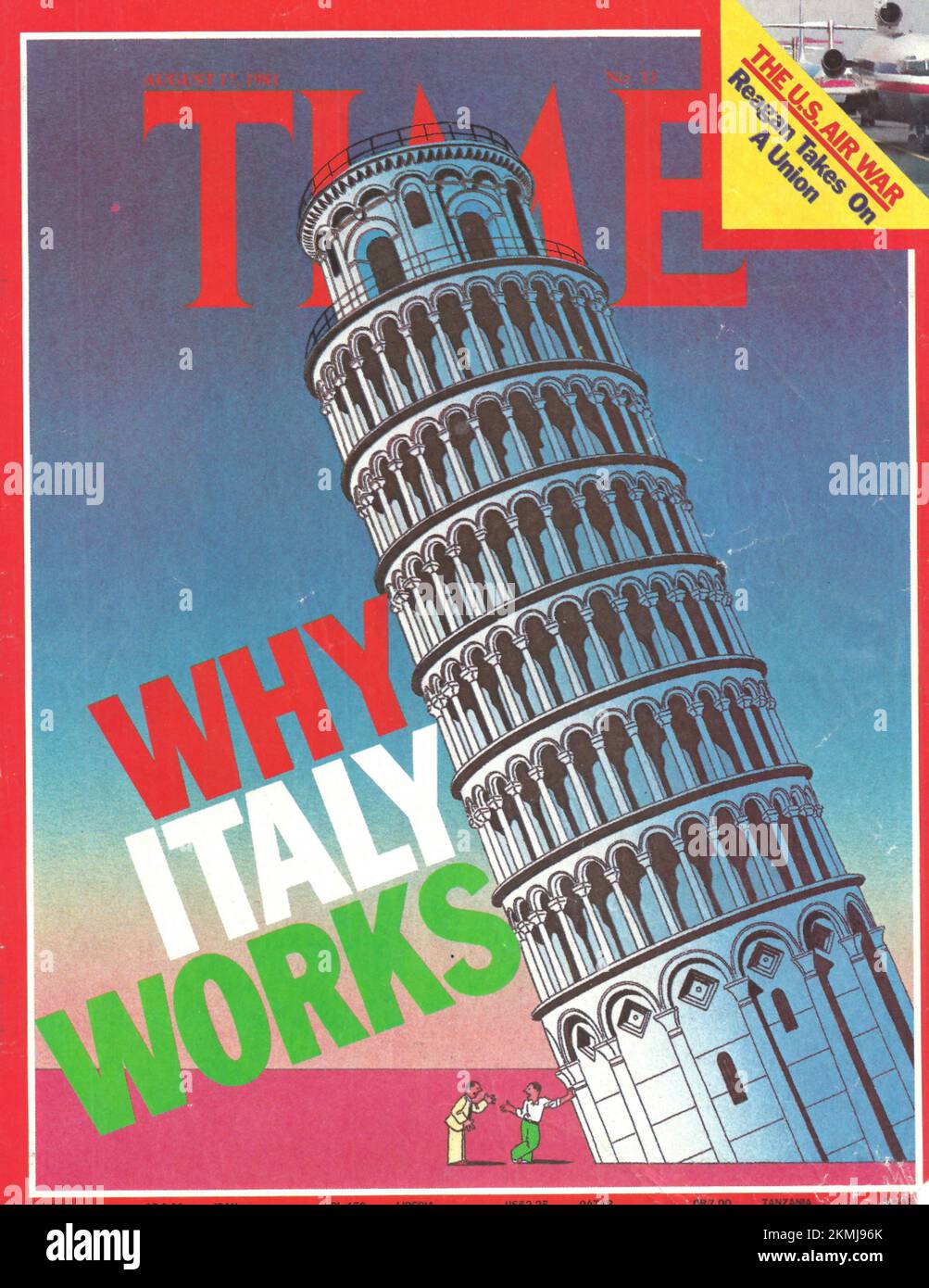 Front page of Time magazine AUgust 17, 1981 Why Italy works Stock Photo