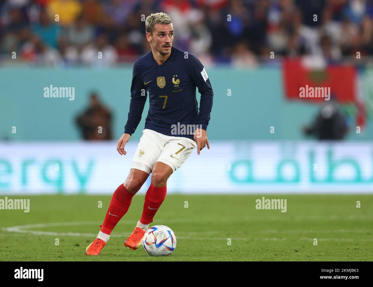 Doha, Qatar, 26th November 2022.  Antoine Griezmann of France during the FIFA World Cup 2022 match at Stadium 974, Doha. Picture credit should read: David Klein / Sportimage Stock Photo