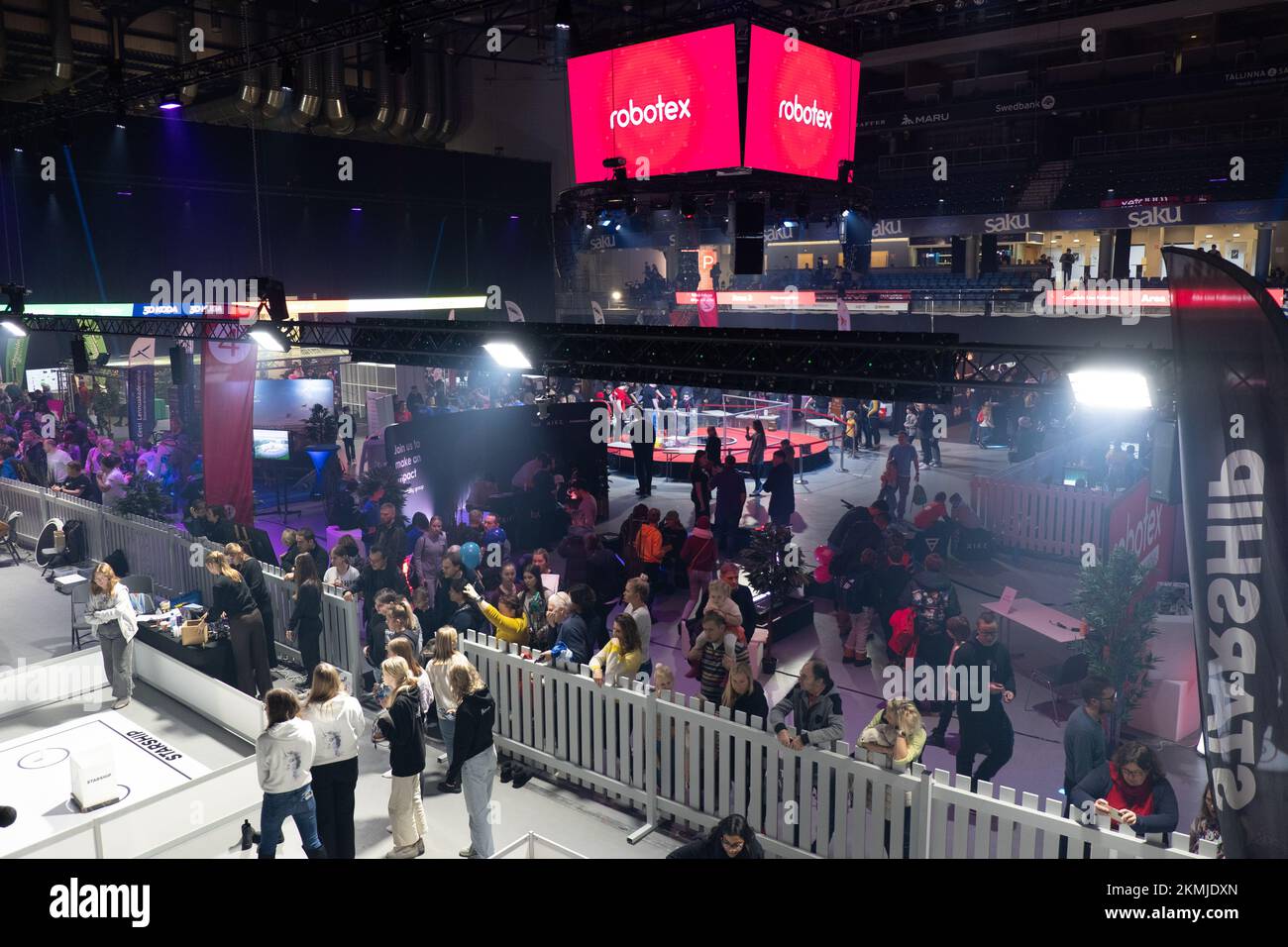 Tallinn, Estonia - November 26: Robotex International robotics competition and expo held annually in Estonia. Stock Photo