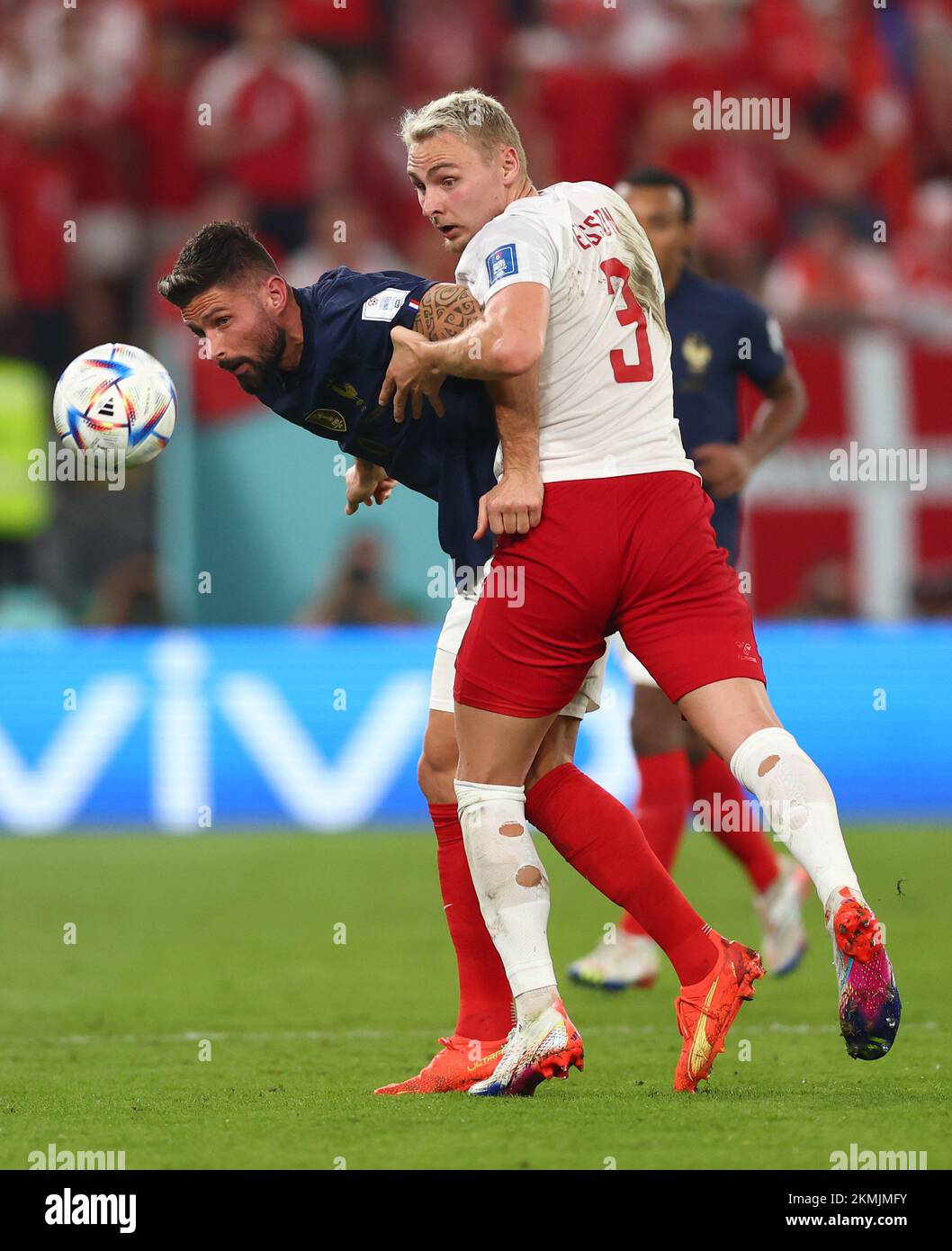 Doha Qatar 26th November 2022 Olivier Giroud Of France Challenged By doha-qatar-26th-november-2022-olivier-giroud-of-france-challenged-by